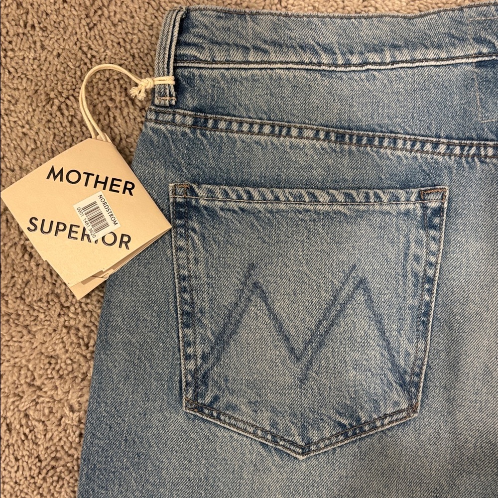 MOTHER Light Blue Straight Leg Jeans - Picture 6 of 8